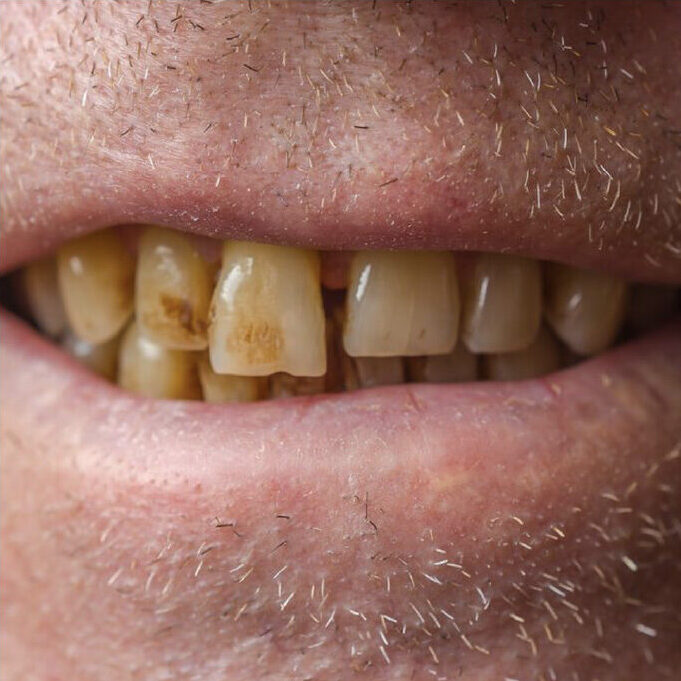 Stained and discolored teeth